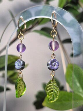 Purple Garden Earrings